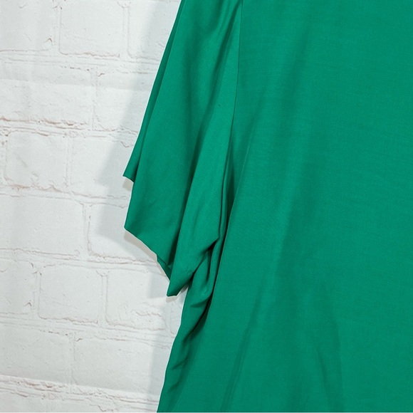 Vintage Talbots 80s Blouse Top Womens Size 16 Green Short Sleeve Shoulder Pads - Picture 7 of 9